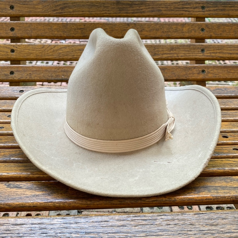 Teton tall crown western cowboy hat size 7 💯 wool wide brim cap WPL 3137